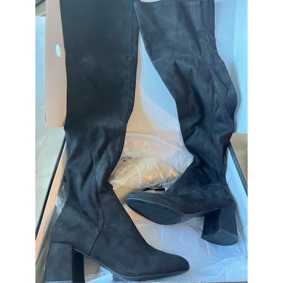 NIB Nine West Yanie2 Women's Over-The-Knee Boots Size 7 Black - Picture 5 of 11